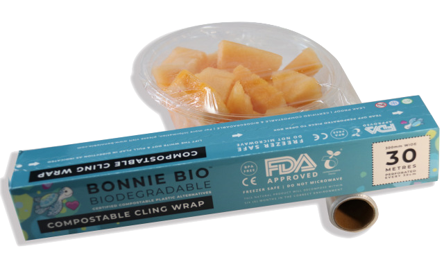 Biodegradable plastic-free cling wrap